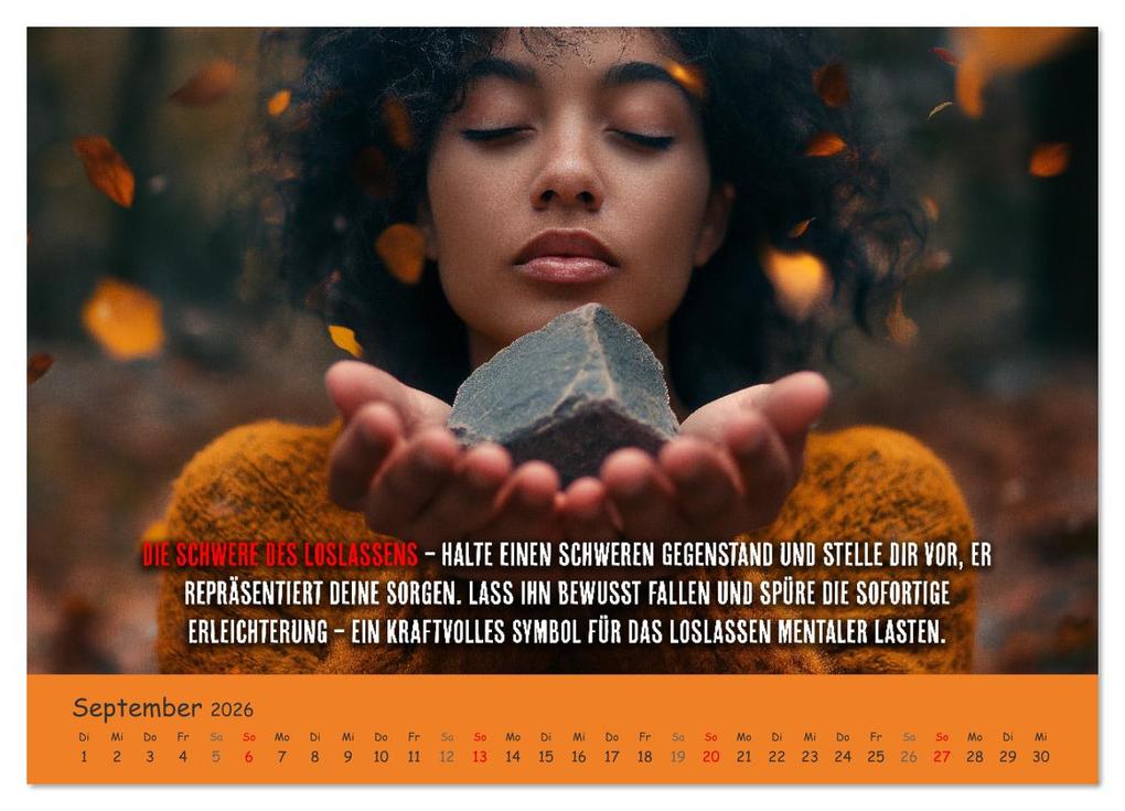 Weitere Ansicht: Dein Achtsamkeitskalender (Wandkalender 2026 DIN A4 quer), CALVENDO Monatskalender | MB Fotografie, Calvendo