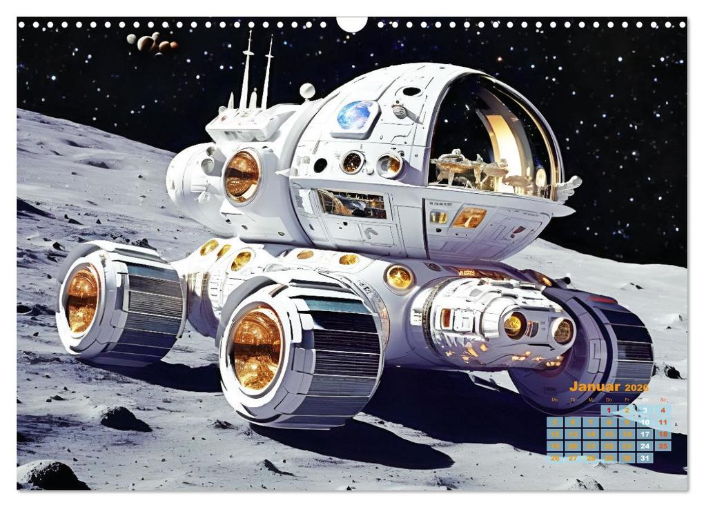 Weitere Ansicht: Im Weltall unterwegs - Verrückte Fahrzeuge im Universum (Wandkalender 2026 DIN A3 quer), CALVENDO Monatskalender | Martina Marten, Calvendo