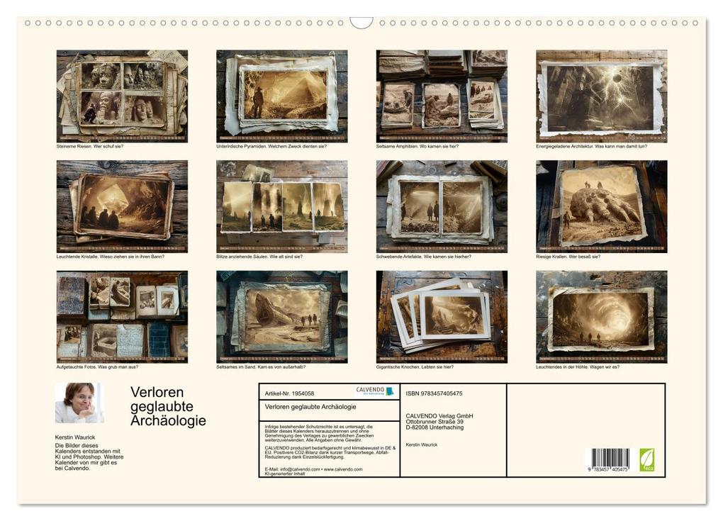 Weitere Ansicht: Verloren geglaubte Archäologie (Wandkalender 2026 DIN A2 quer), CALVENDO Monatskalender | Calvendo, Kerstin Waurick