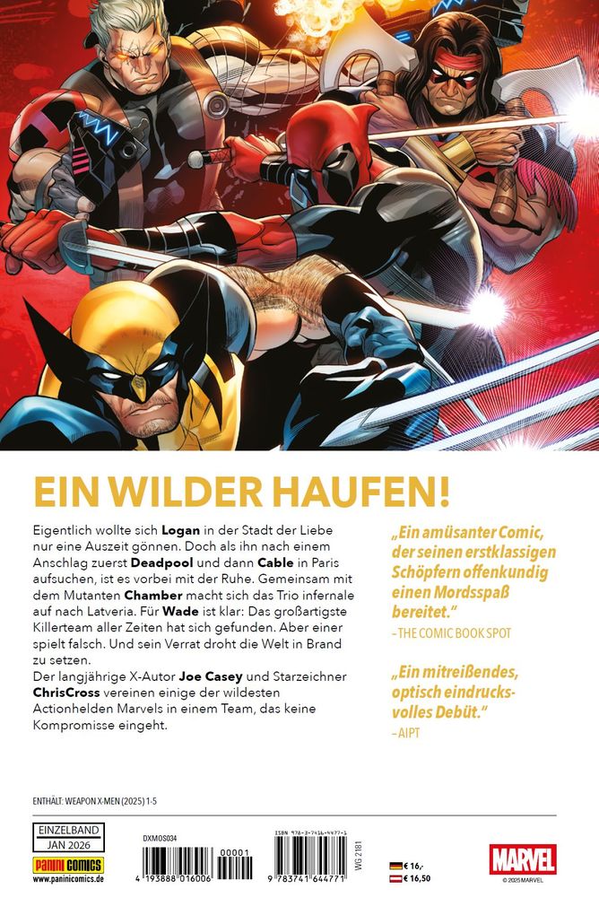 Weitere Ansicht: Waffe X-Men: Keine Gnade | Joe Casey, Chris Cross