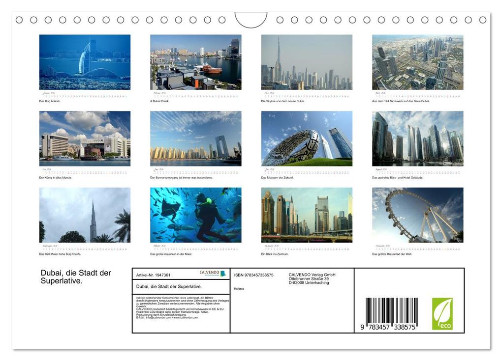 Weitere Ansicht: Dubai, die Stadt der Superlative. (Wandkalender 2026 DIN A4 quer), CALVENDO Monatskalender | Rufotos Rufotos, Calvendo, Rufotos