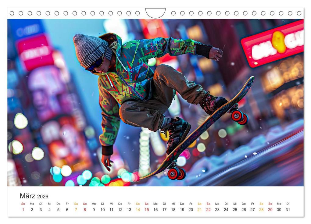 Weitere Ansicht: Skateboarding - tolle Momente (Wandkalender 2026 DIN A4 quer), CALVENDO Monatskalender | Calvendo, Peter Roder