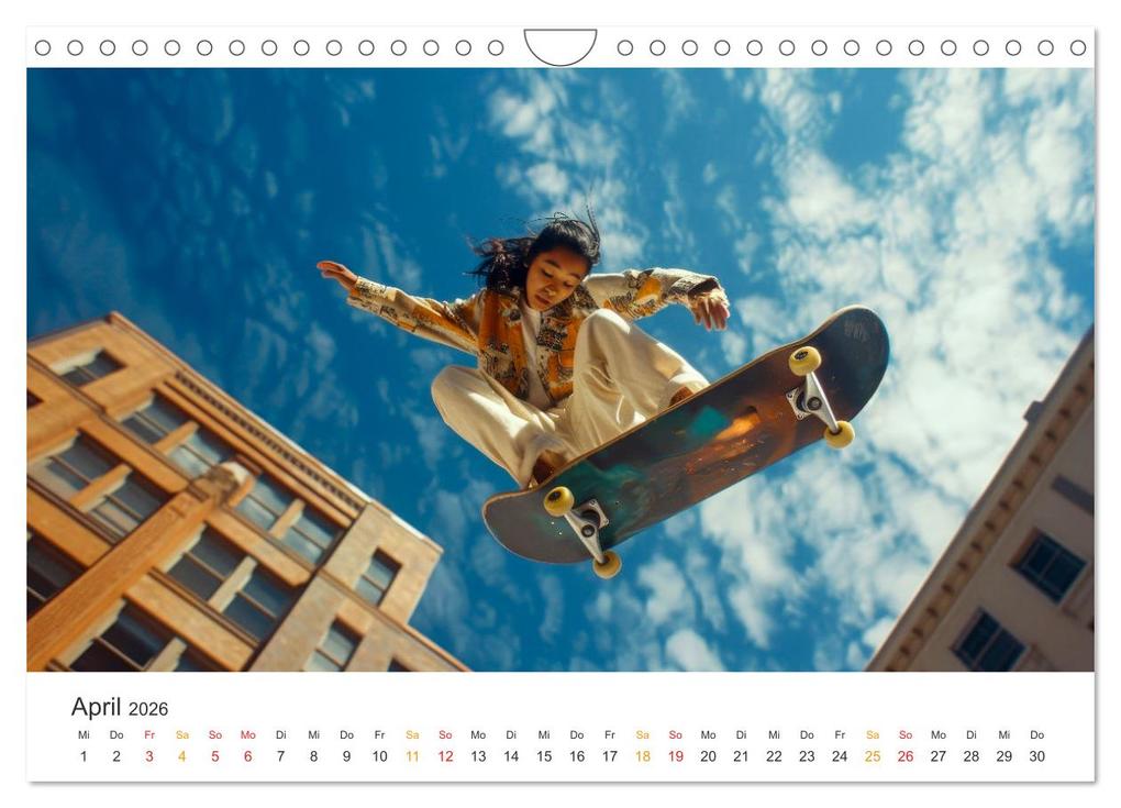 Weitere Ansicht: Skateboarding - tolle Momente (Wandkalender 2026 DIN A4 quer), CALVENDO Monatskalender | Calvendo, Peter Roder
