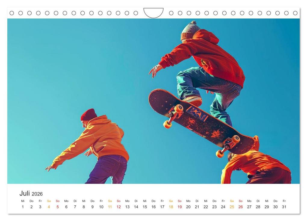 Weitere Ansicht: Skateboarding - tolle Momente (Wandkalender 2026 DIN A4 quer), CALVENDO Monatskalender | Calvendo, Peter Roder