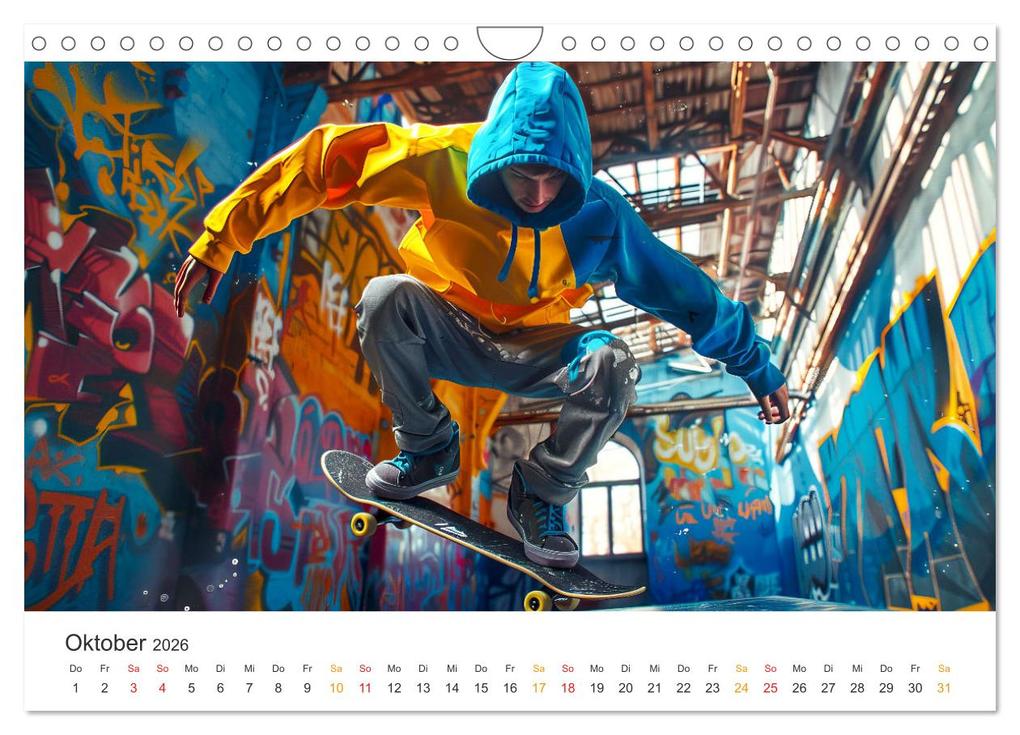 Weitere Ansicht: Skateboarding - tolle Momente (Wandkalender 2026 DIN A4 quer), CALVENDO Monatskalender | Calvendo, Peter Roder