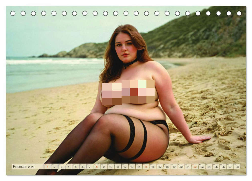 Weitere Ansicht: XXL Beach Girls Kalender - Kurvige Frauen am Strand (Tischkalender 2026 DIN A5 quer), CALVENDO Monatskalender | Mimi Lyvia, Calvendo