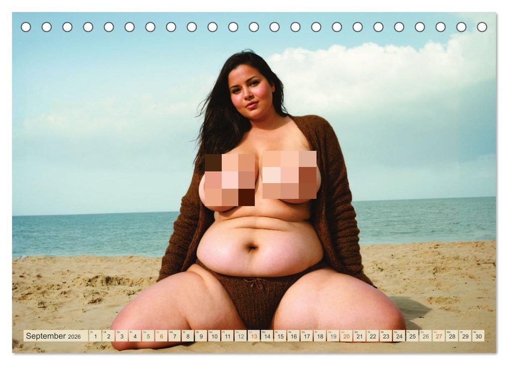 Weitere Ansicht: XXL Beach Girls Kalender - Kurvige Frauen am Strand (Tischkalender 2026 DIN A5 quer), CALVENDO Monatskalender | Mimi Lyvia, Calvendo