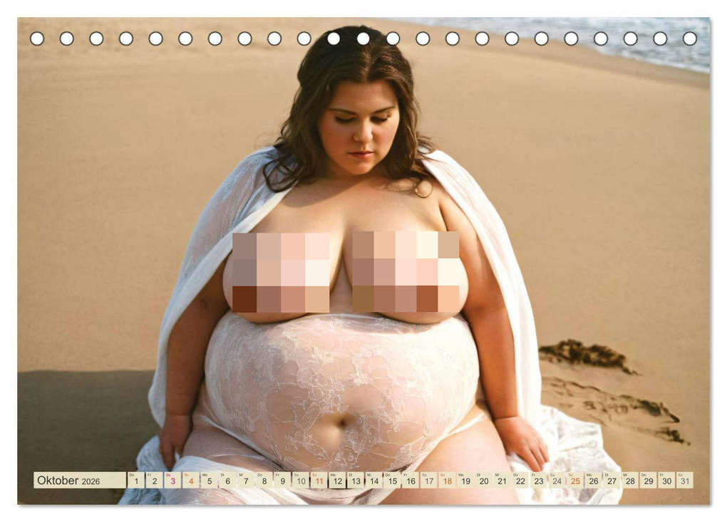 Weitere Ansicht: XXL Beach Girls Kalender - Kurvige Frauen am Strand (Tischkalender 2026 DIN A5 quer), CALVENDO Monatskalender | Mimi Lyvia, Calvendo