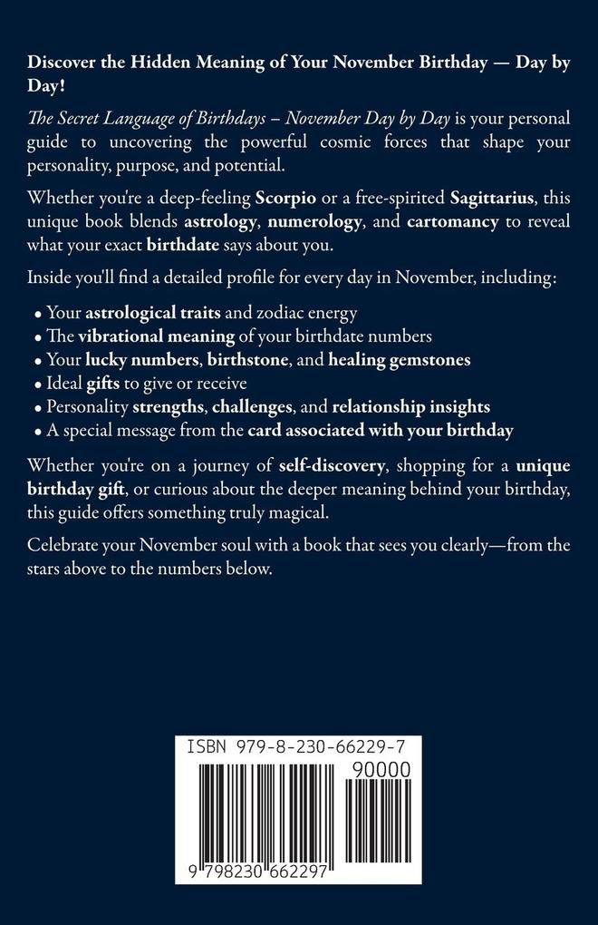 Weitere Ansicht: The Secret Language of Birthdays November Profiles | Daniel Sanjurjo