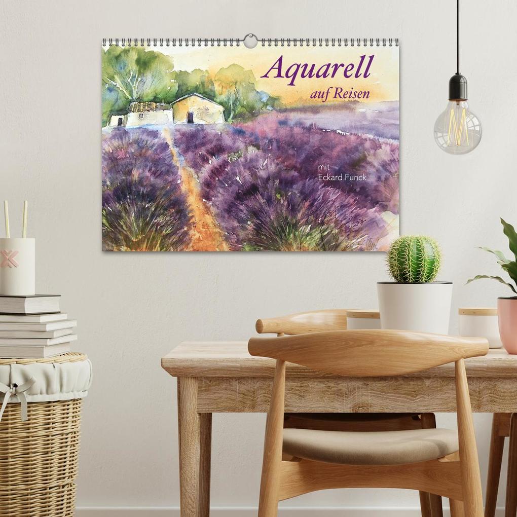 Weitere Ansicht: Aquarell auf Reisen - mit Eckard Funck (Wandkalender 2026 DIN A3 quer), CALVENDO Monatskalender | Calvendo, Eckard Funck