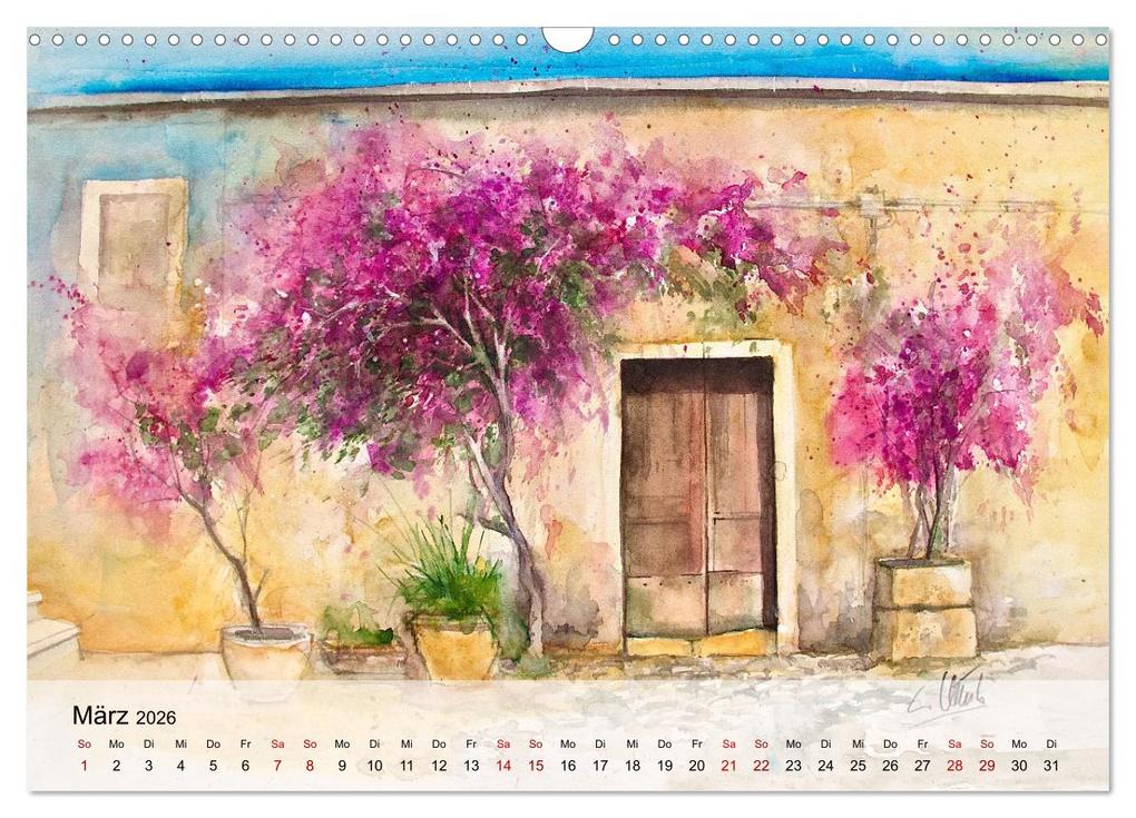 Weitere Ansicht: Aquarell auf Reisen - mit Eckard Funck (Wandkalender 2026 DIN A3 quer), CALVENDO Monatskalender | Calvendo, Eckard Funck