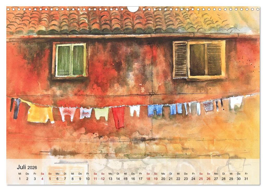Weitere Ansicht: Aquarell auf Reisen - mit Eckard Funck (Wandkalender 2026 DIN A3 quer), CALVENDO Monatskalender | Calvendo, Eckard Funck
