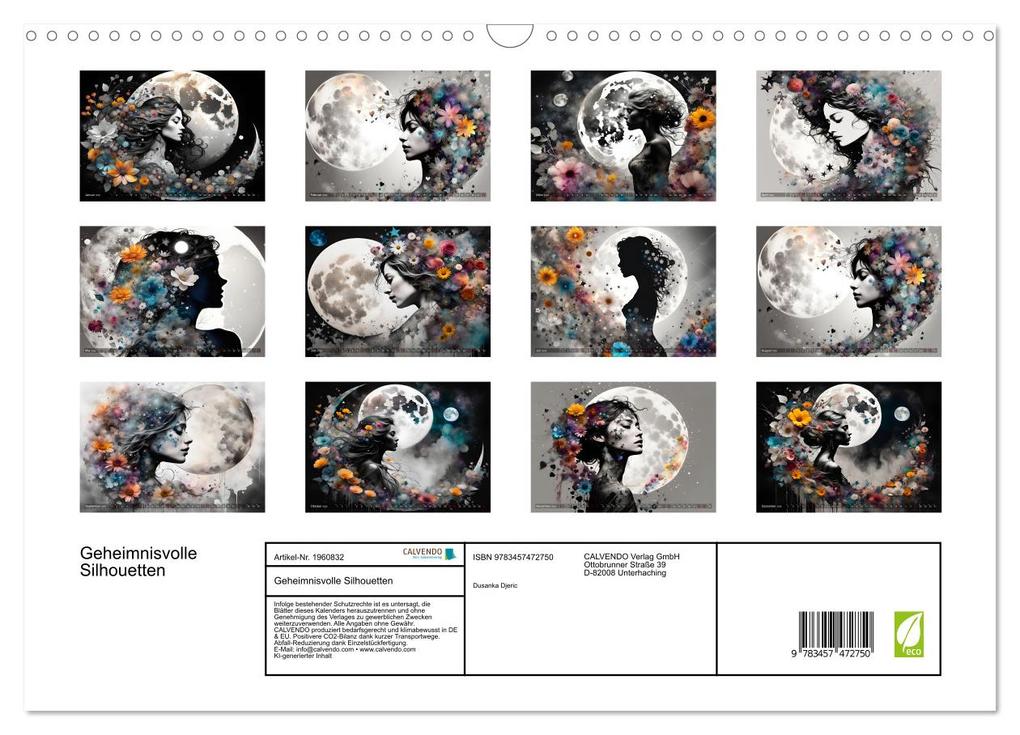 Weitere Ansicht: Geheimnisvolle Silhouetten (Wandkalender 2026 DIN A3 quer), CALVENDO Monatskalender | Calvendo, Dusanka Djeric
