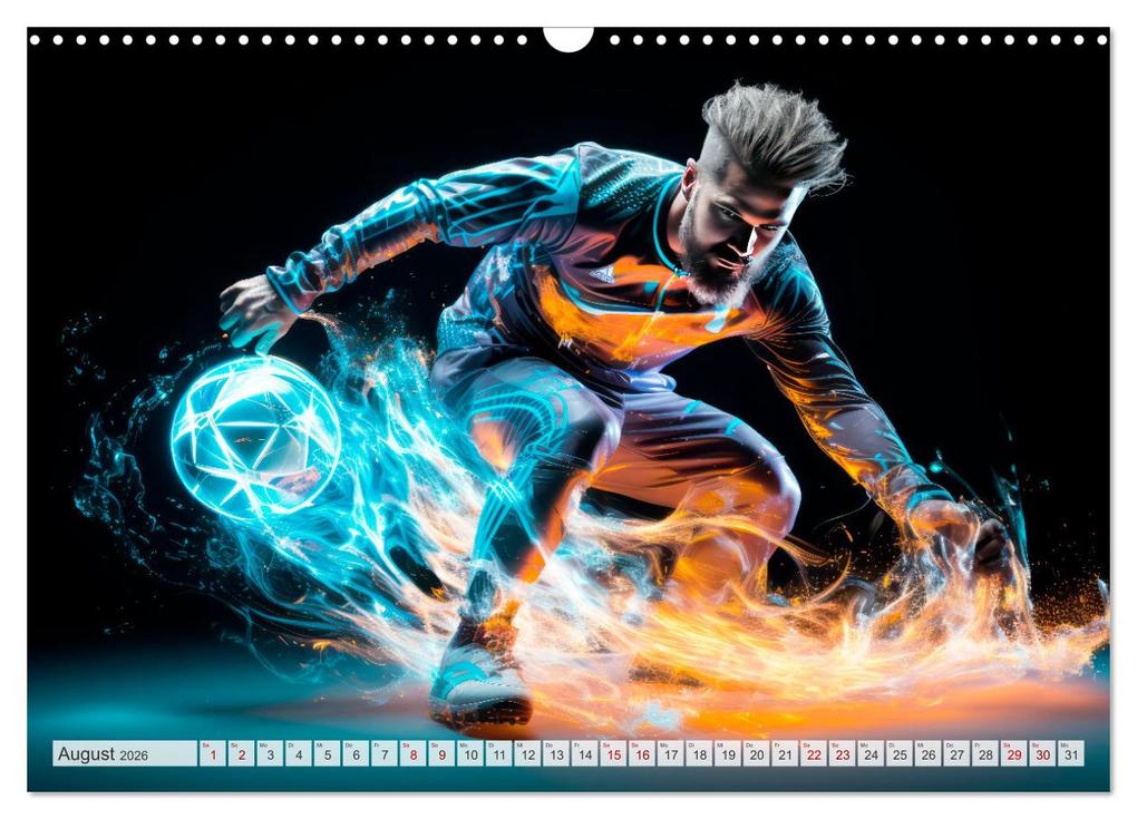 Weitere Ansicht: FUßBALLFIEBER Dynamische Szenen (Wandkalender 2026 DIN A3 quer), CALVENDO Monatskalender | Melanie Viola, Calvendo