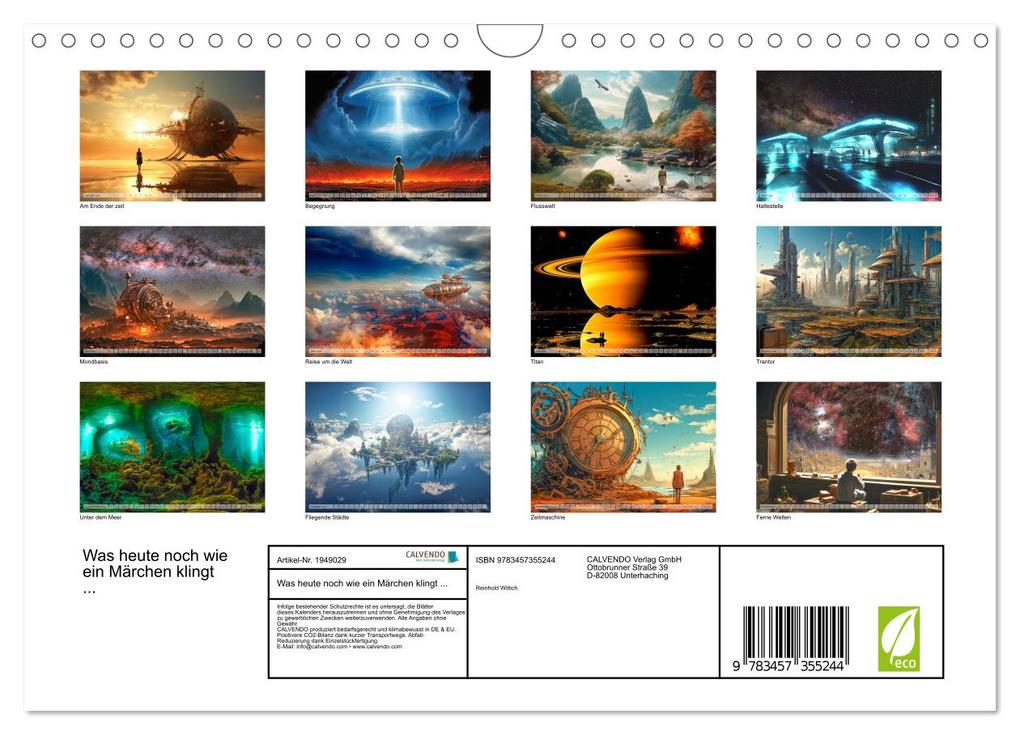 Weitere Ansicht: Was heute noch wie ein Märchen klingt ... (Wandkalender 2026 DIN A4 quer), CALVENDO Monatskalender | Reinhold Wittich, Calvendo