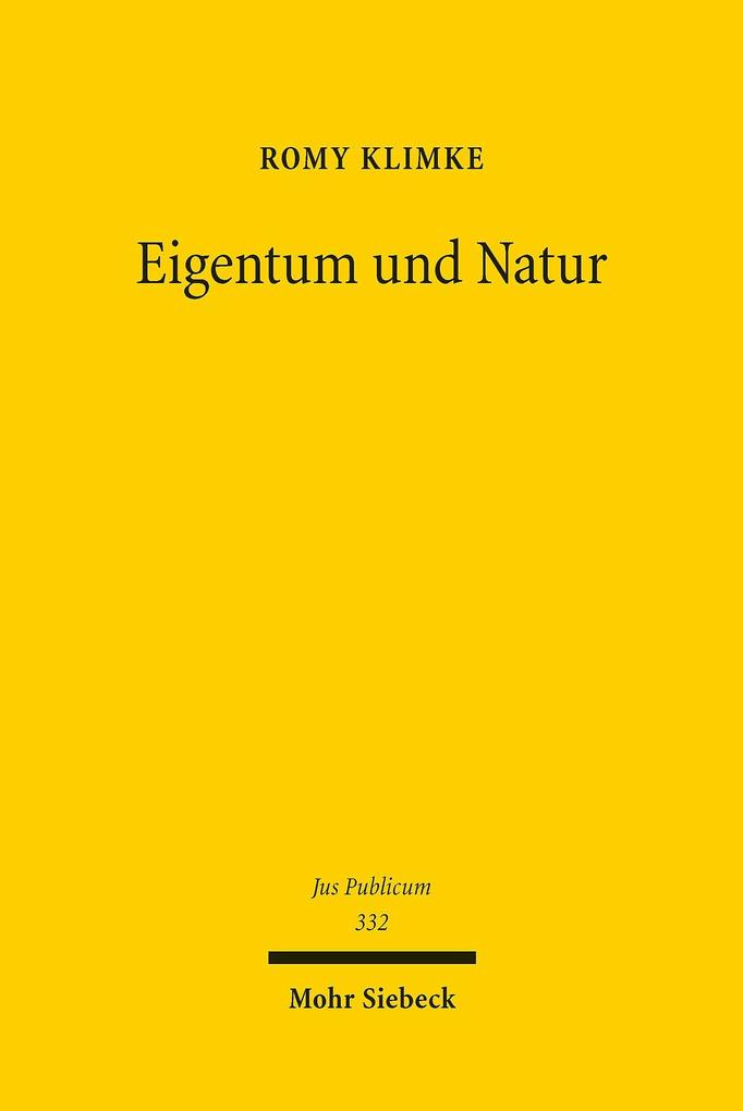 Produktbild: Eigentum und Natur | Romy Klimke