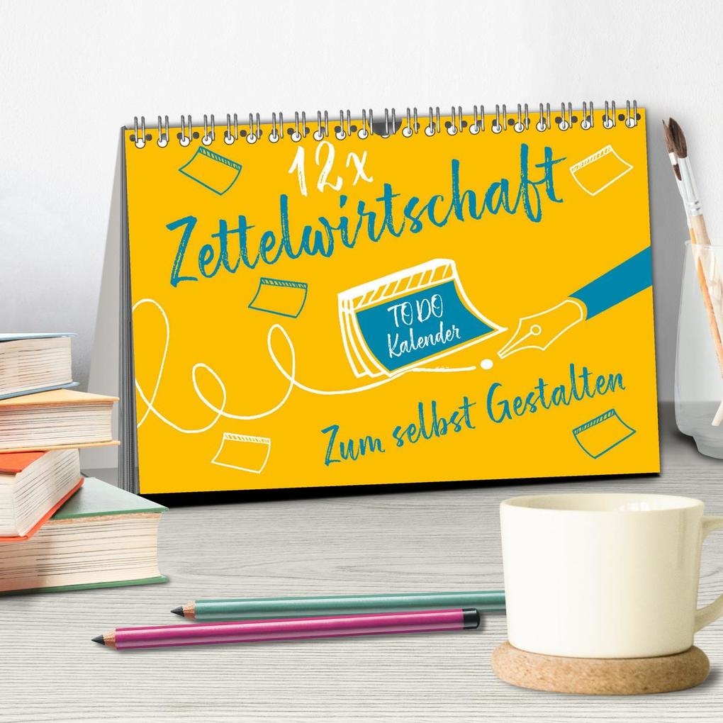 Weitere Ansicht: 12 x Zettelwirtschaft - Bastelkalender (Tischkalender 2026 DIN A5 quer), CALVENDO Monatskalender | Calvendo, ROTH-Design, ROTH-Design ROTH-Design