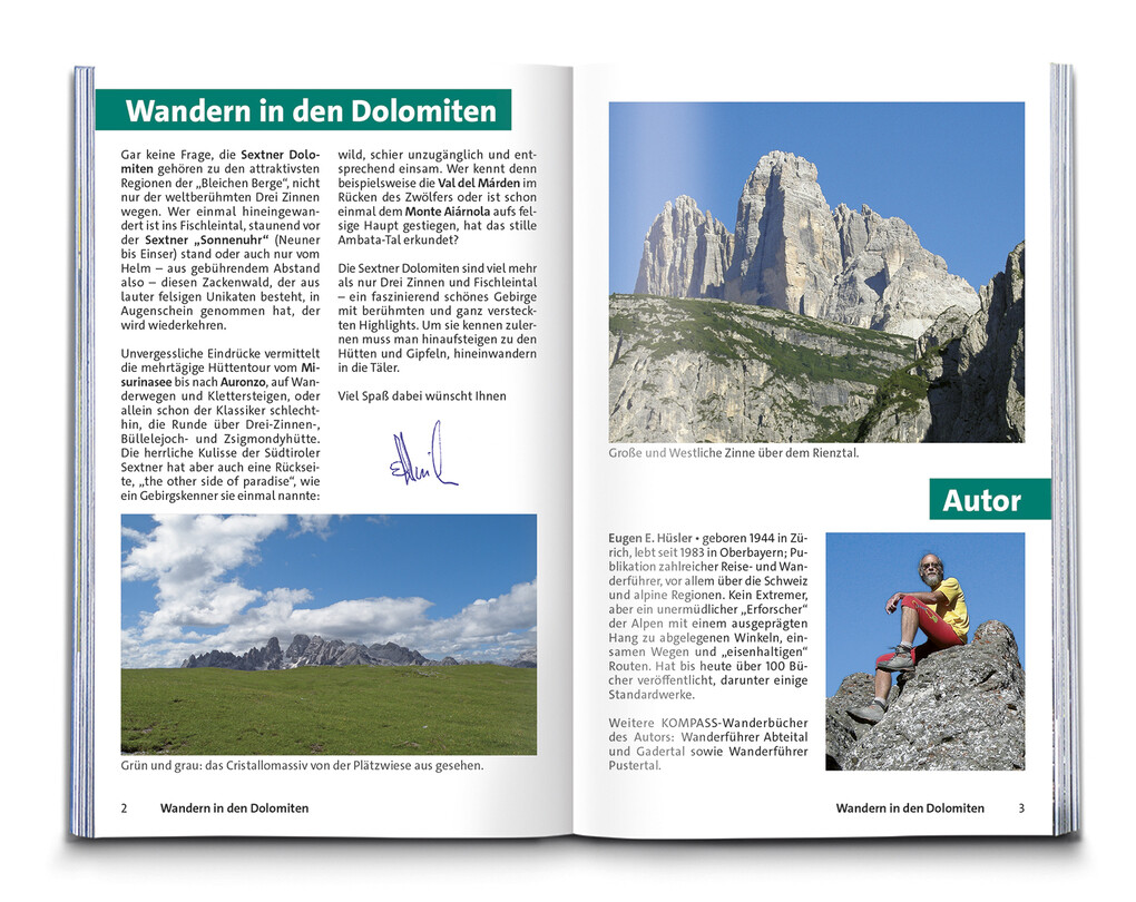 Weitere Ansicht: KOMPASS Wanderführer Sextner Dolomiten, Naturpark Drei Zinnen - Herausragende Dolomiten, 50 Touren mit Extra-Tourenkarte | Eugen E Hüsler