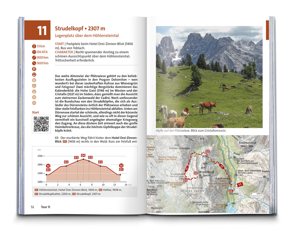 Weitere Ansicht: KOMPASS Wanderführer Sextner Dolomiten, Naturpark Drei Zinnen - Herausragende Dolomiten, 50 Touren mit Extra-Tourenkarte | Eugen E Hüsler