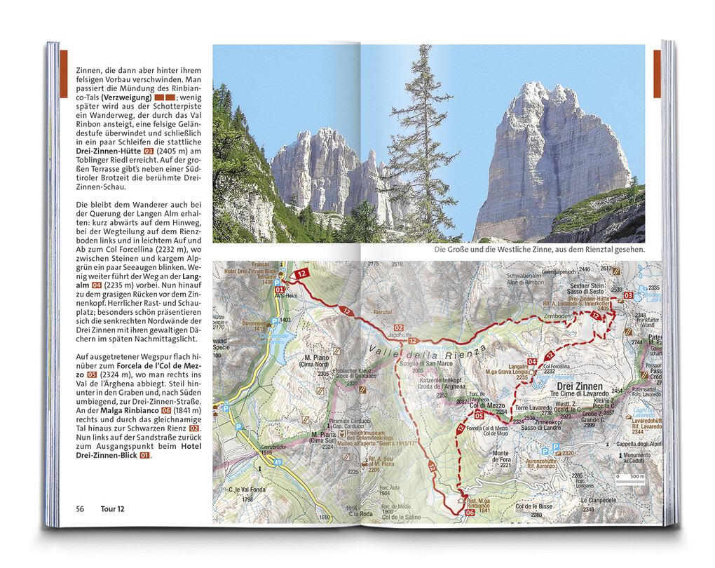Weitere Ansicht: KOMPASS Wanderführer Sextner Dolomiten, Naturpark Drei Zinnen - Herausragende Dolomiten, 50 Touren mit Extra-Tourenkarte | Eugen E Hüsler
