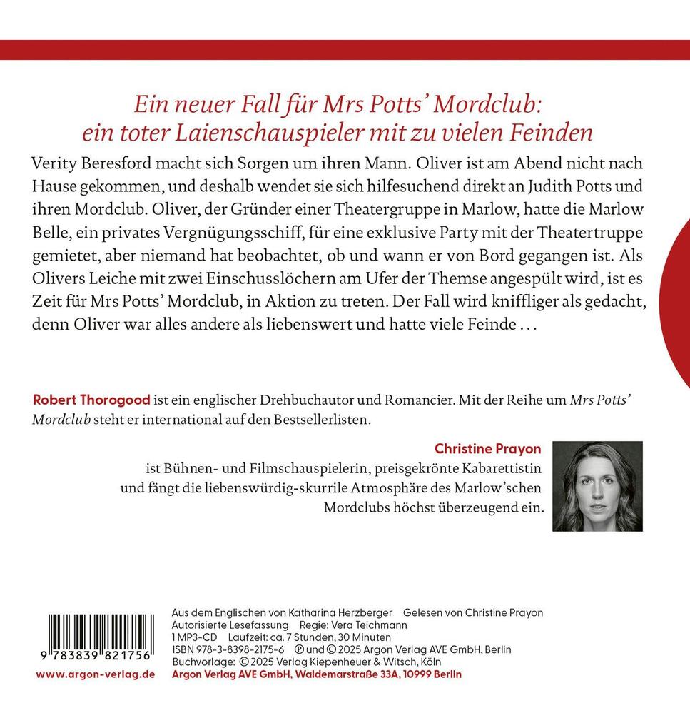 Weitere Ansicht: Mrs Potts' Mordclub und der Tote in der Themse | Robert Thorogood