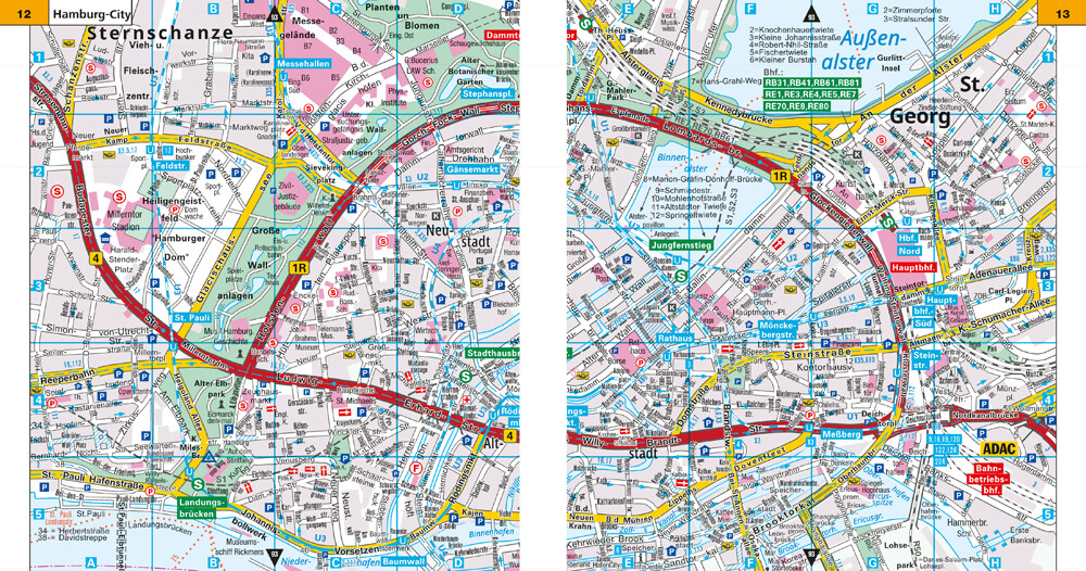 Weitere Ansicht: ADAC Cityatlas Hamburg 1:15.000