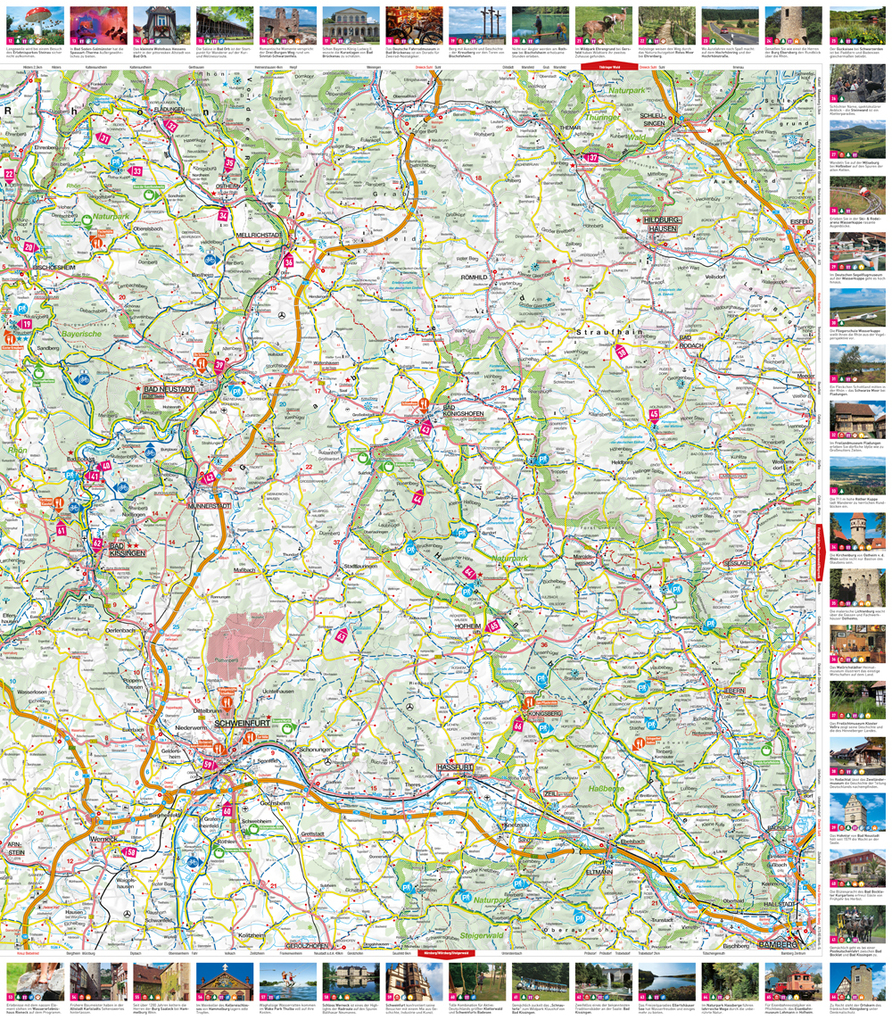 Weitere Ansicht: MARCO POLO Freizeitkarte 28 Rhön, Spessart 1:110.000