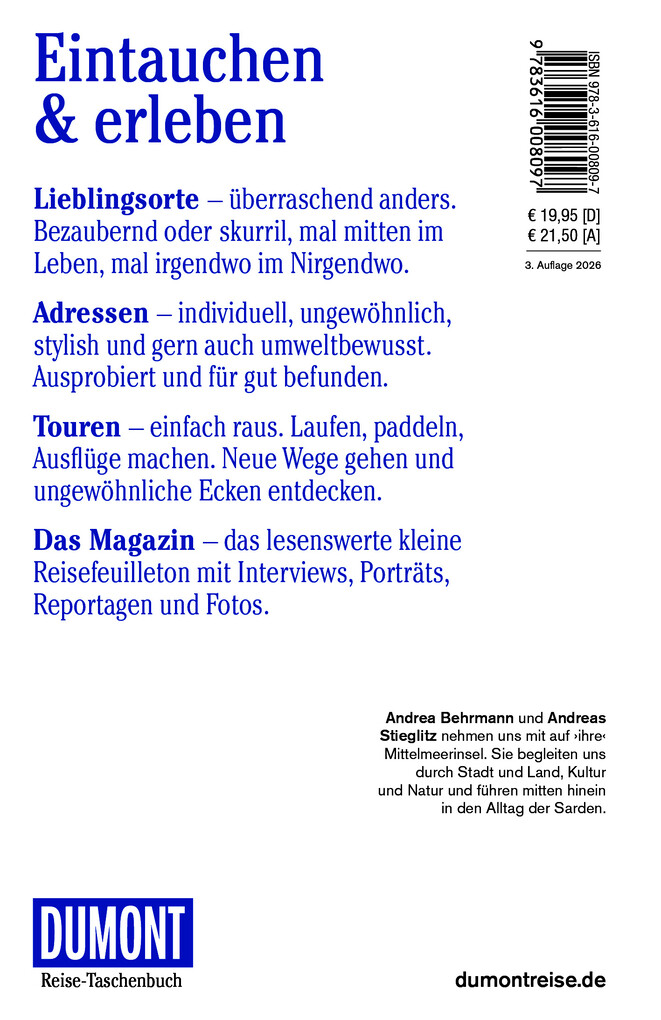Weitere Ansicht: DUMONT Reise-Taschenbuch Reiseführer Sardinien | Andreas Stieglitz, Andrea Behrmann