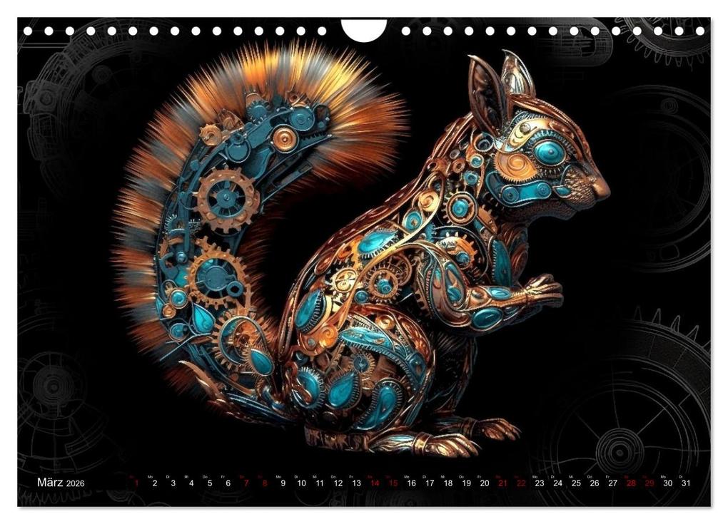 Weitere Ansicht: Mechanische Steampunk Tierwelt (Wandkalender 2026 DIN A4 quer), CALVENDO Monatskalender | Kerstin Waurick, Calvendo