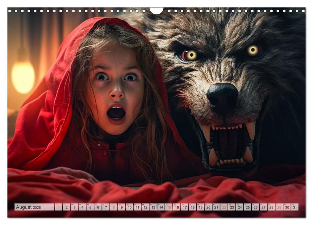 Weitere Ansicht: Rotkäppchen und der Wolf (Wandkalender 2026 DIN A3 quer), CALVENDO Monatskalender | Dirk Meutzner, Calvendo