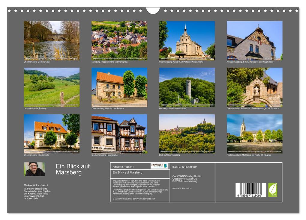 Weitere Ansicht: Ein Blick auf Marsberg (Wandkalender 2026 DIN A3 quer), CALVENDO Monatskalender | Markus W. Lambrecht, Calvendo