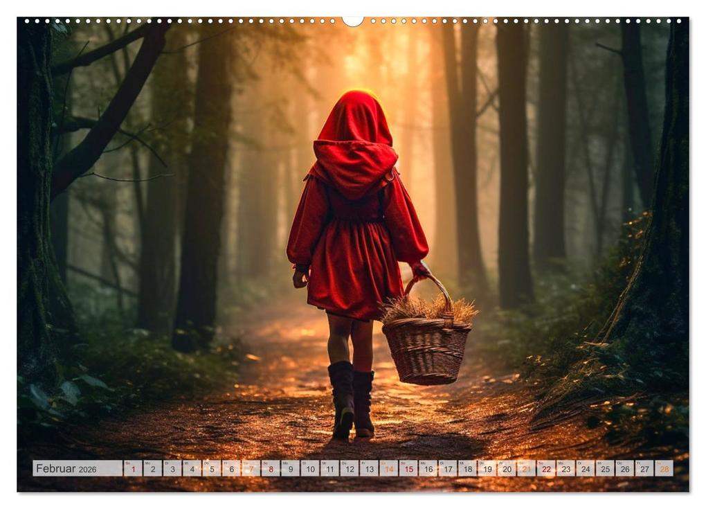 Weitere Ansicht: Rotkäppchen und der Wolf (Wandkalender 2026 DIN A2 quer), CALVENDO Monatskalender | Dirk Meutzner, Calvendo