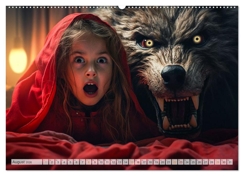 Weitere Ansicht: Rotkäppchen und der Wolf (Wandkalender 2026 DIN A2 quer), CALVENDO Monatskalender | Dirk Meutzner, Calvendo