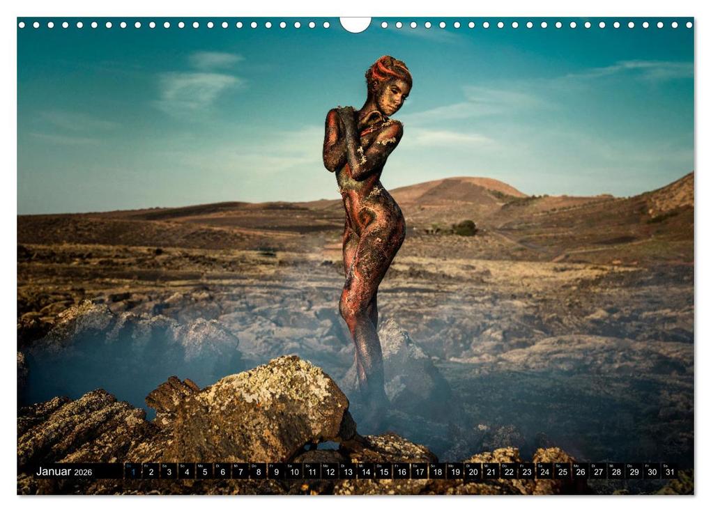 Weitere Ansicht: Naturwesen - Bodypainting Körperlandschaften (Wandkalender 2026 DIN A3 quer), CALVENDO Monatskalender | Julie Boehm, Calvendo