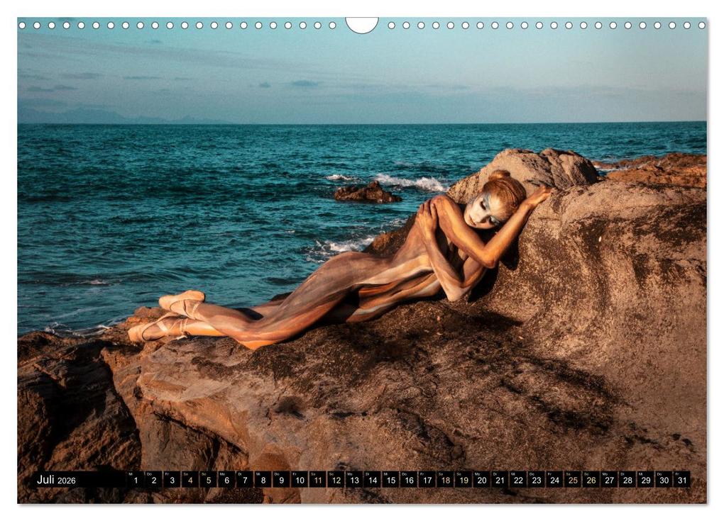 Weitere Ansicht: Naturwesen - Bodypainting Körperlandschaften (Wandkalender 2026 DIN A3 quer), CALVENDO Monatskalender | Julie Boehm, Calvendo