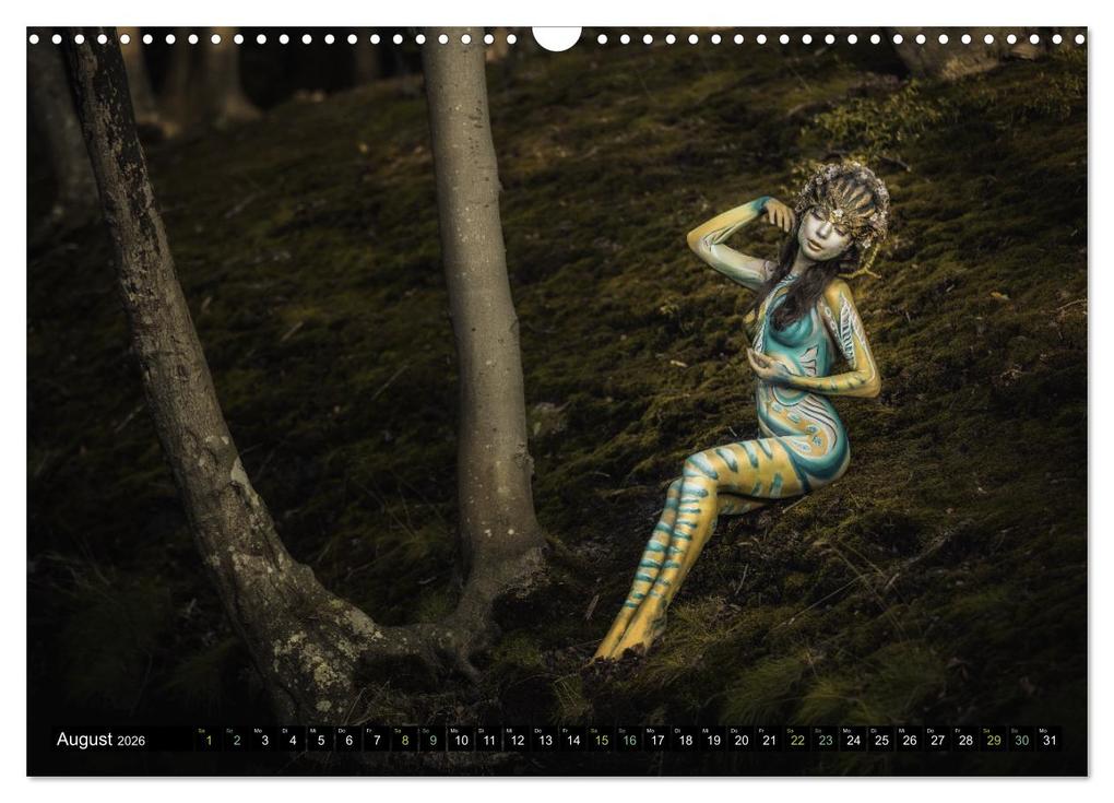 Weitere Ansicht: Naturwesen - Bodypainting Körperlandschaften (Wandkalender 2026 DIN A3 quer), CALVENDO Monatskalender | Julie Boehm, Calvendo