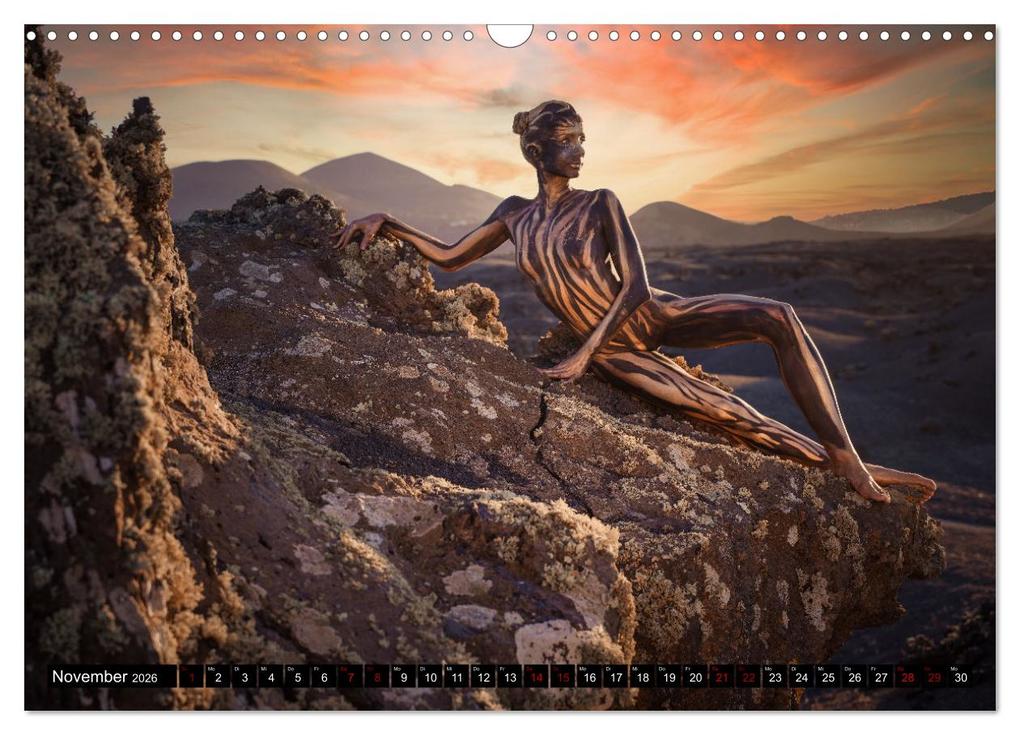 Weitere Ansicht: Naturwesen - Bodypainting Körperlandschaften (Wandkalender 2026 DIN A3 quer), CALVENDO Monatskalender | Julie Boehm, Calvendo