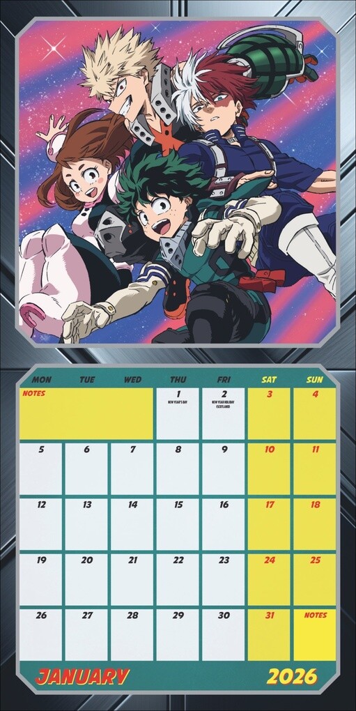 Weitere Ansicht: My Hero Academia Broschurkalender 2026
