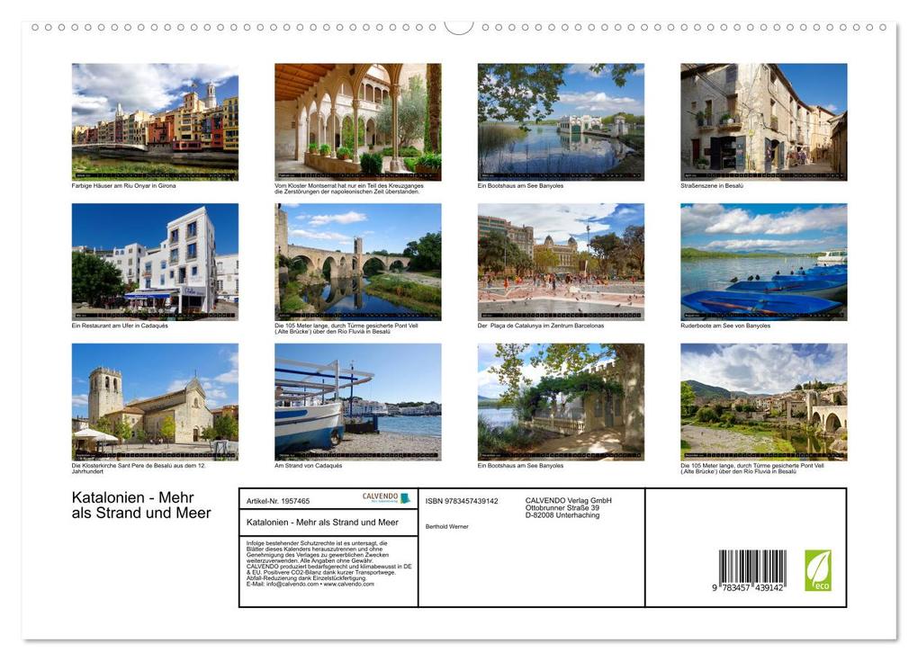 Weitere Ansicht: Katalonien - Mehr als Strand und Meer (hochwertiger Premium Wandkalender 2026 DIN A2 quer), Kunstdruck in Hochglanz | Berthold Werner, Calvendo