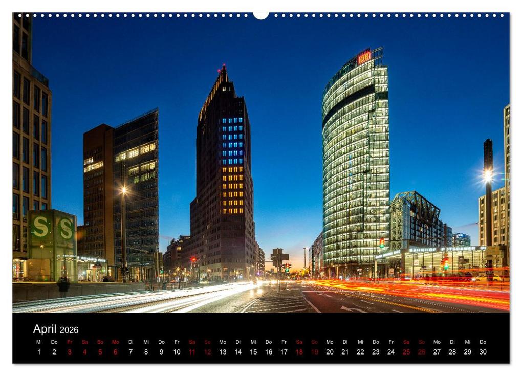 Weitere Ansicht: Eine Reise durch Berlin bei Nacht (Wandkalender 2026 DIN A2 quer), CALVENDO Monatskalender | Oliver Nowak, Calvendo