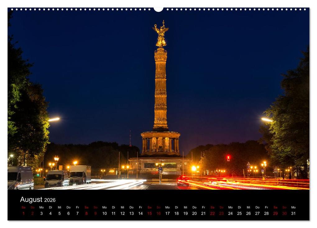 Weitere Ansicht: Eine Reise durch Berlin bei Nacht (Wandkalender 2026 DIN A2 quer), CALVENDO Monatskalender | Oliver Nowak, Calvendo