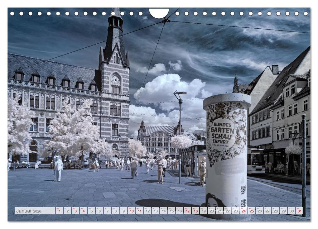 Weitere Ansicht: Erfurt - Infrarotfotografien von Kurt Lochte (Wandkalender 2026 DIN A4 quer), CALVENDO Monatskalender | Kurt Lochte, Calvendo