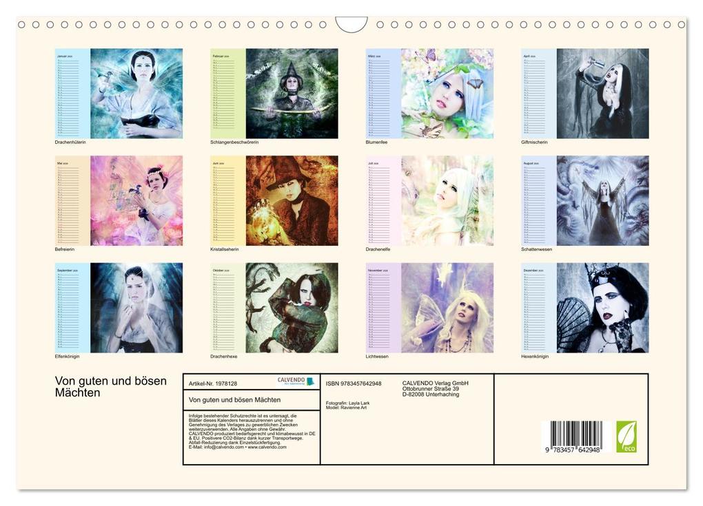 Weitere Ansicht: Von guten und bösen Mächten (Wandkalender 2026 DIN A3 quer), CALVENDO Monatskalender | Ravienne Art, Calvendo