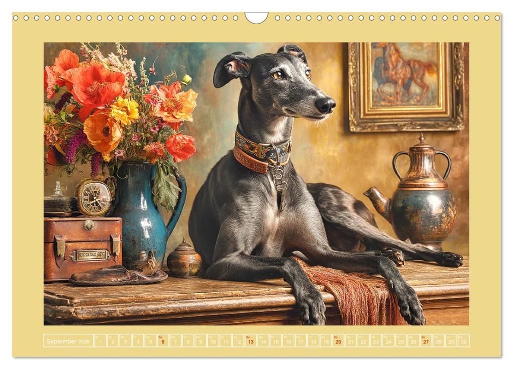 Weitere Ansicht: Windhunde. Seelenflüsterer zwischen Anmut, Tempo und Stille (Wandkalender 2026 DIN A3 quer), CALVENDO Monatskalender | Calvendo, Rose Hurley