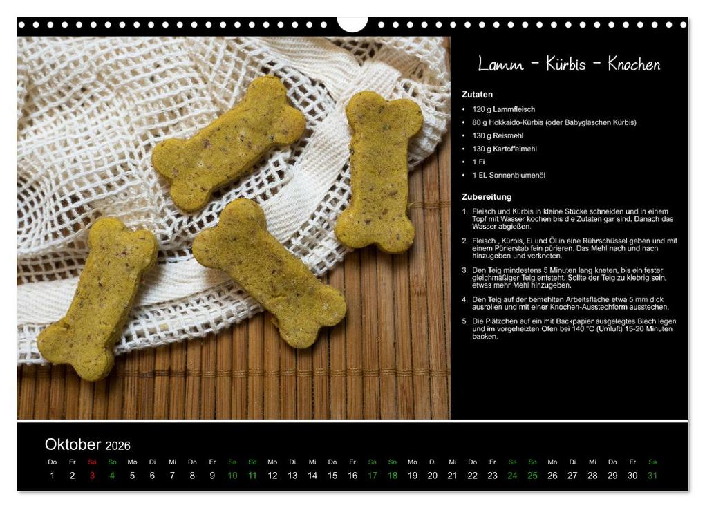 Weitere Ansicht: Hundekekse backen - Rezepte fürs ganze Jahr (Wandkalender 2026 DIN A3 quer), CALVENDO Monatskalender | Calvendo, Christina Williger