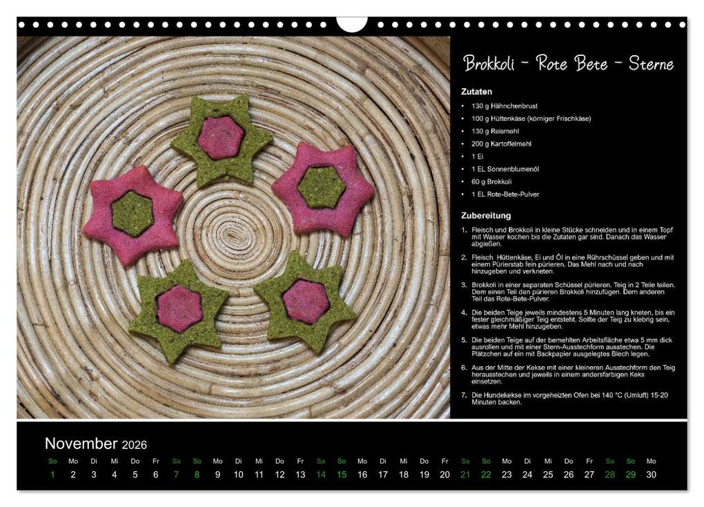 Weitere Ansicht: Hundekekse backen - Rezepte fürs ganze Jahr (Wandkalender 2026 DIN A3 quer), CALVENDO Monatskalender | Calvendo, Christina Williger