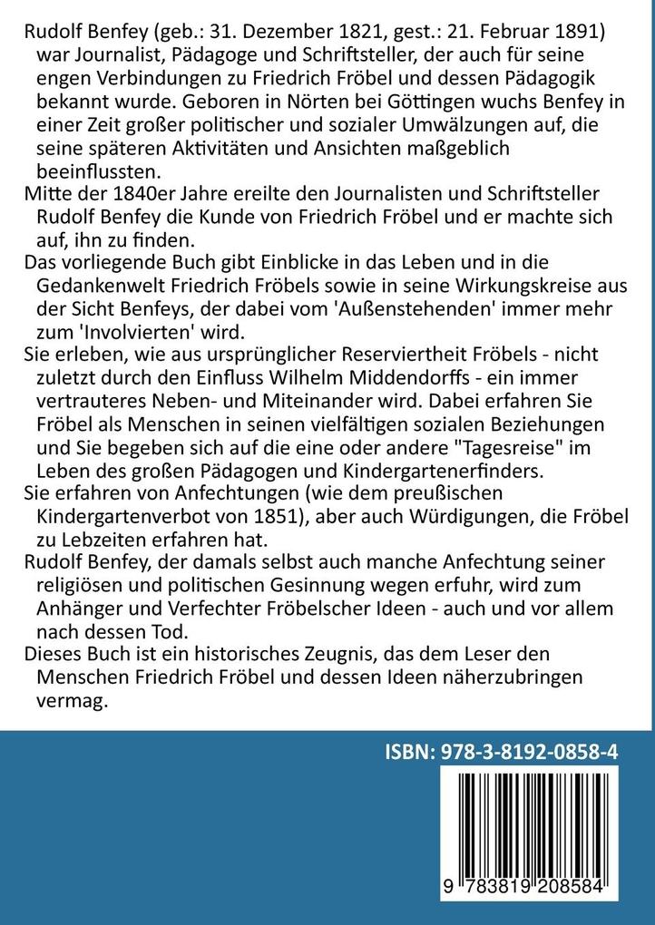 Weitere Ansicht: Erinnerungen an Friedrich Fröbel | Rudolf Benfey