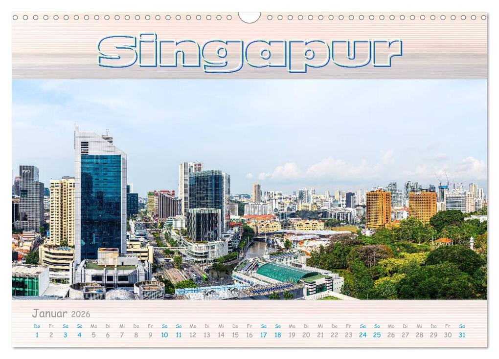Weitere Ansicht: Singapur als Panorama (Wandkalender 2026 DIN A3 quer), CALVENDO Monatskalender | Calvendo, Dieter Gödecke