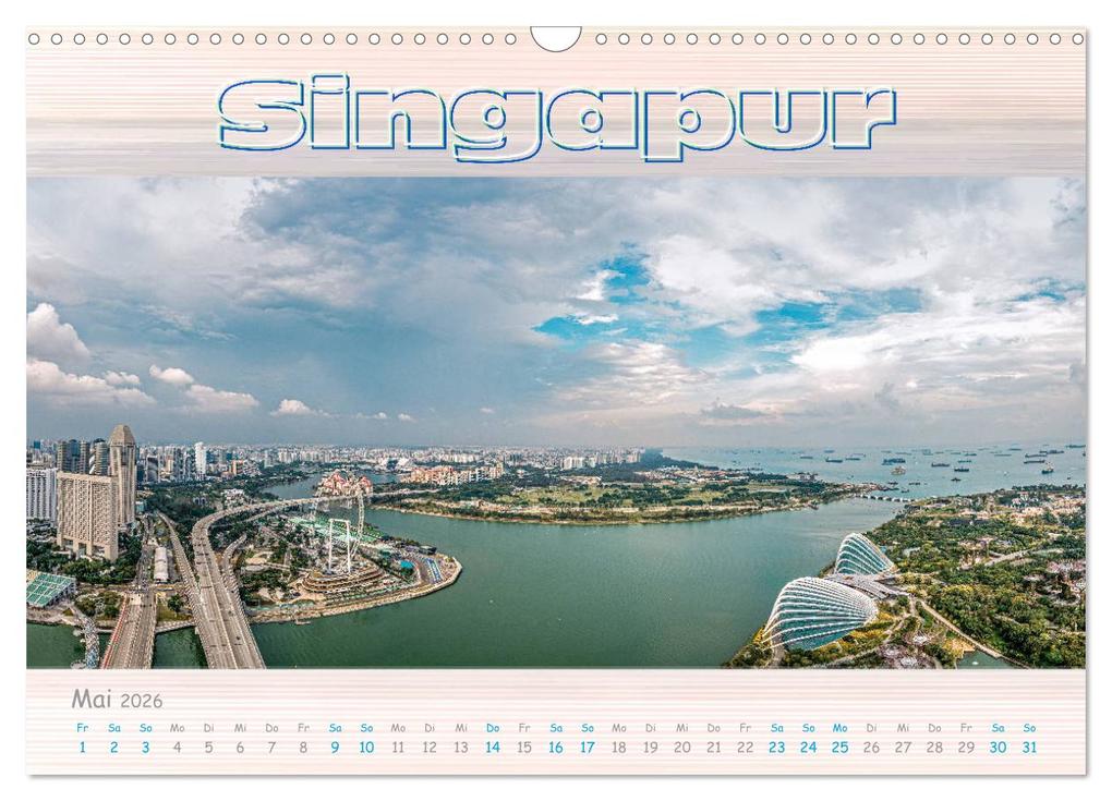 Weitere Ansicht: Singapur als Panorama (Wandkalender 2026 DIN A3 quer), CALVENDO Monatskalender | Calvendo, Dieter Gödecke