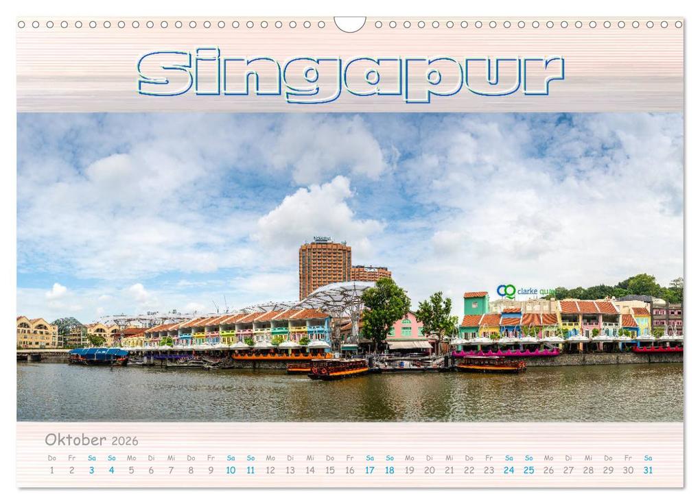 Weitere Ansicht: Singapur als Panorama (Wandkalender 2026 DIN A3 quer), CALVENDO Monatskalender | Calvendo, Dieter Gödecke